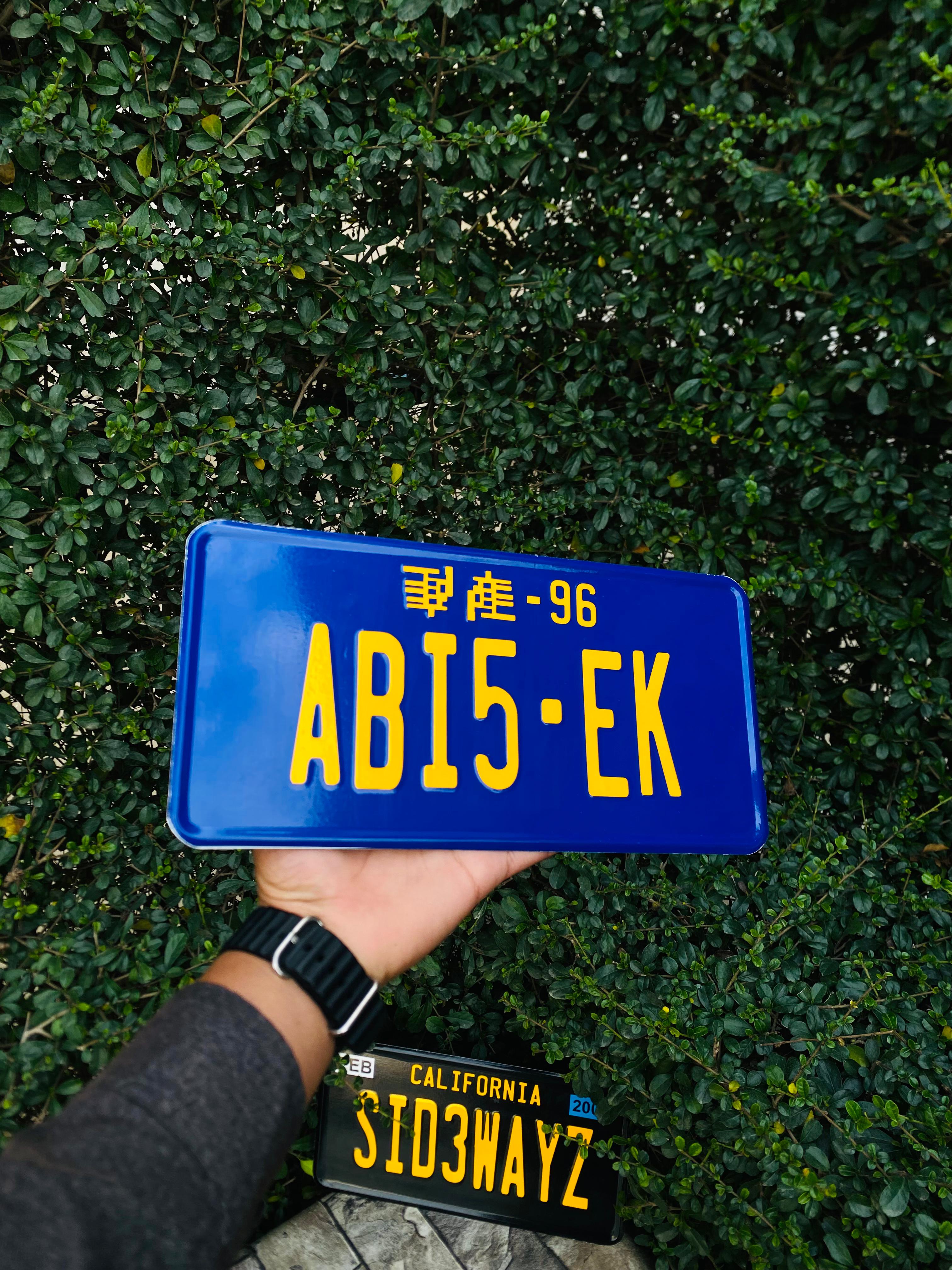 💙 Custom JDM Style Sonic Plate – | Blue & Yellow Japanese-Inspired 🇯🇵🚗