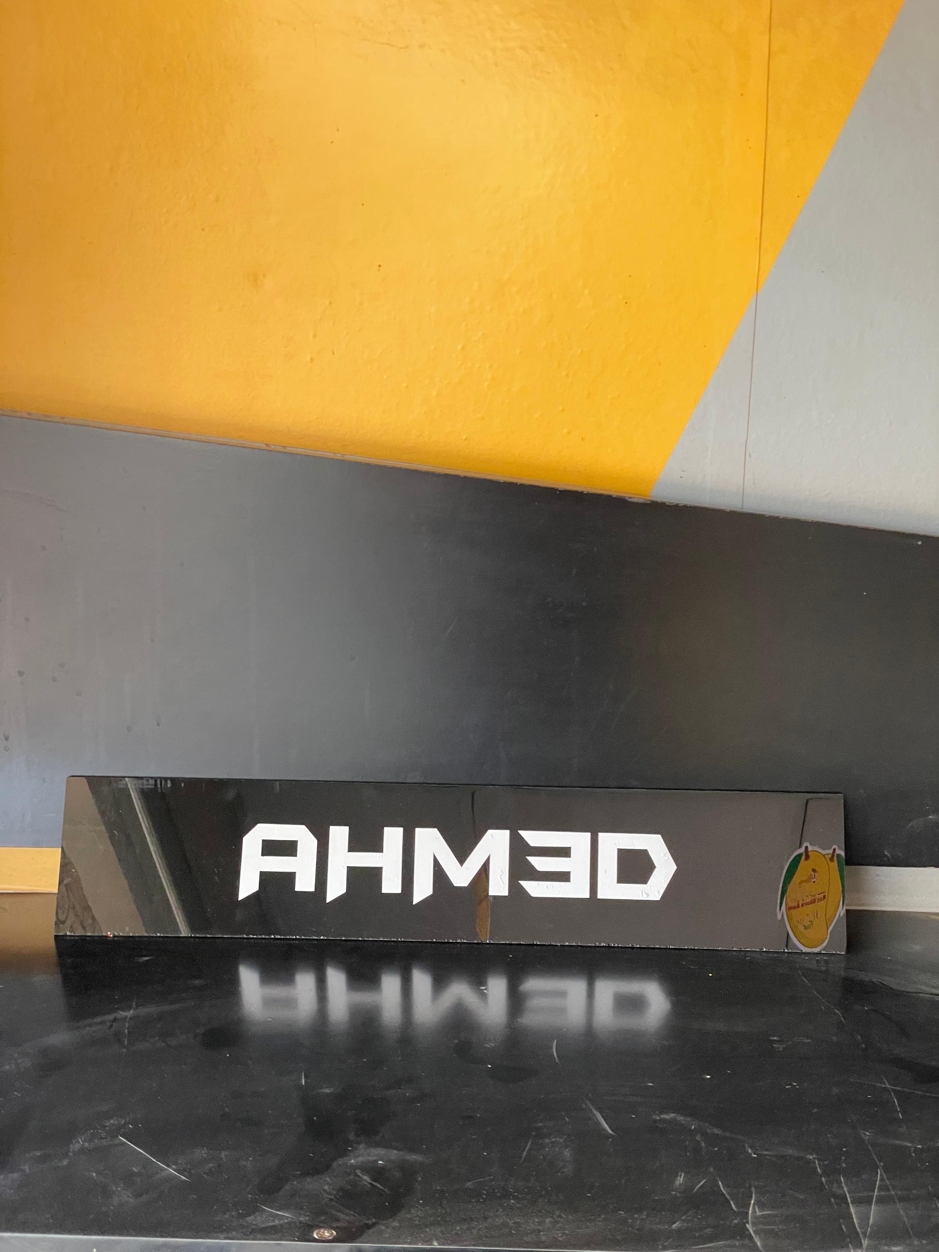 ✨ Glossy Black Acrylic Name Plate – Custom 3D Text