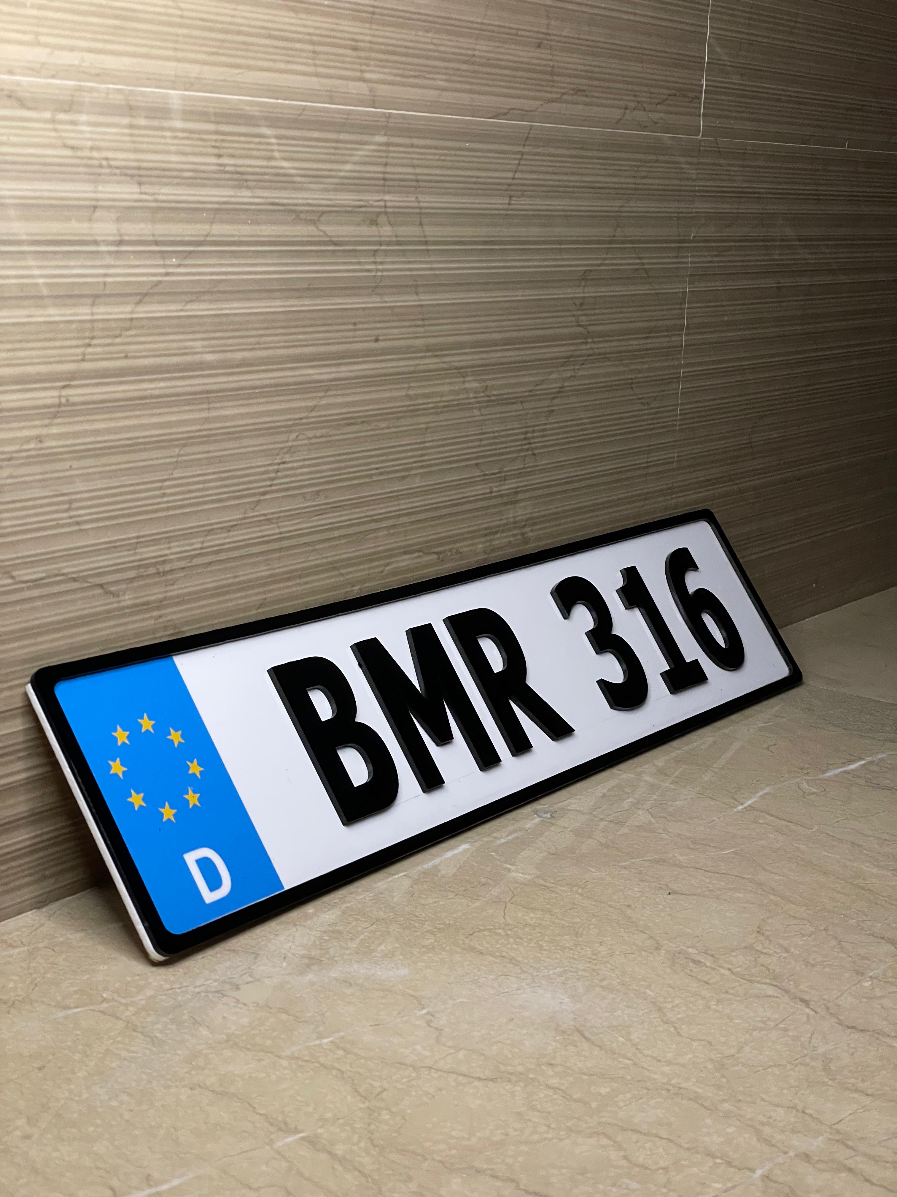 Acrylic | Style Number Plate |  Border Plate 🚘✨