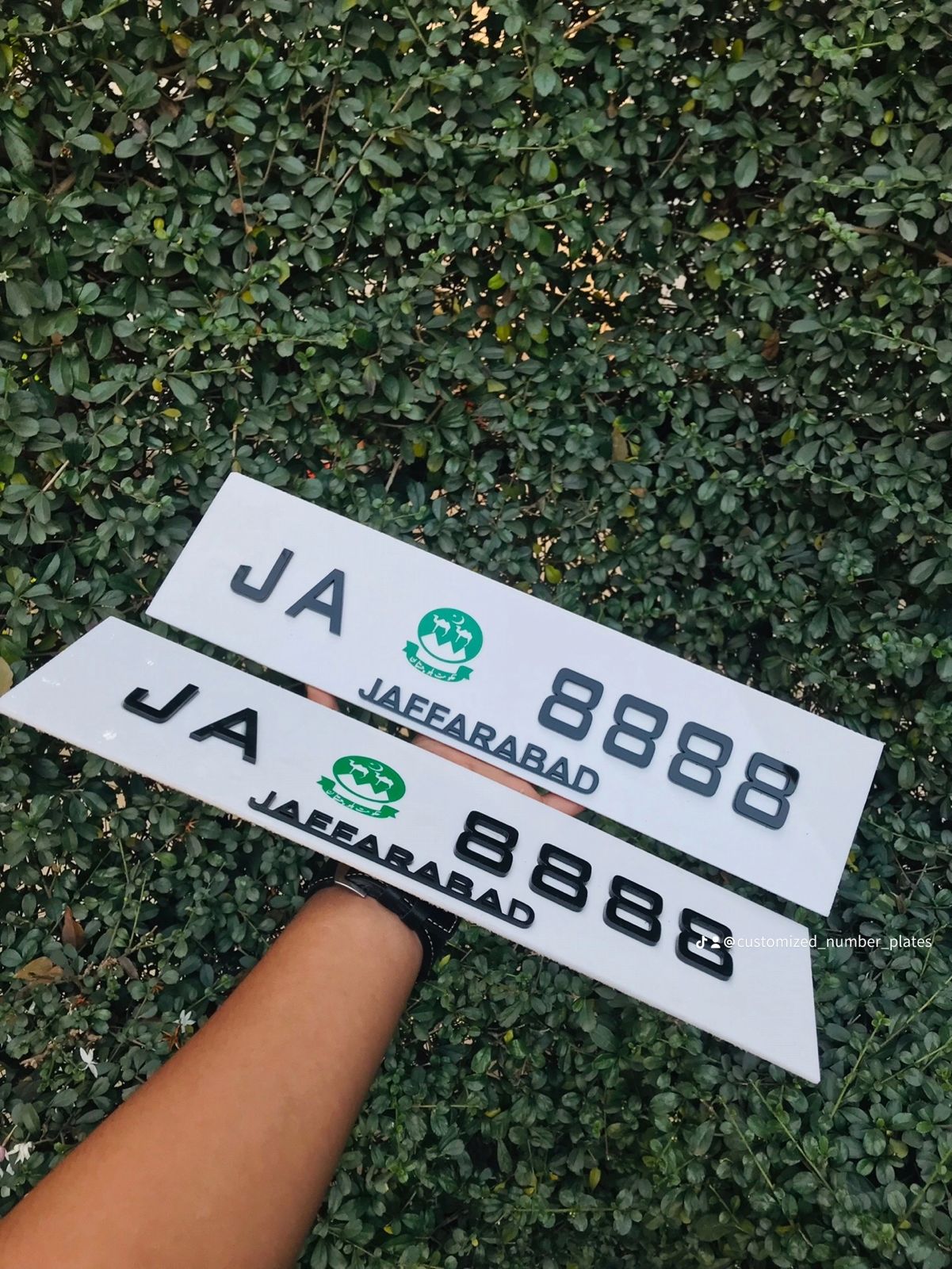 🚘 Custom Jaffarabad Acrylic Number Plate – Embossed 3D Text  🇵🇰✨