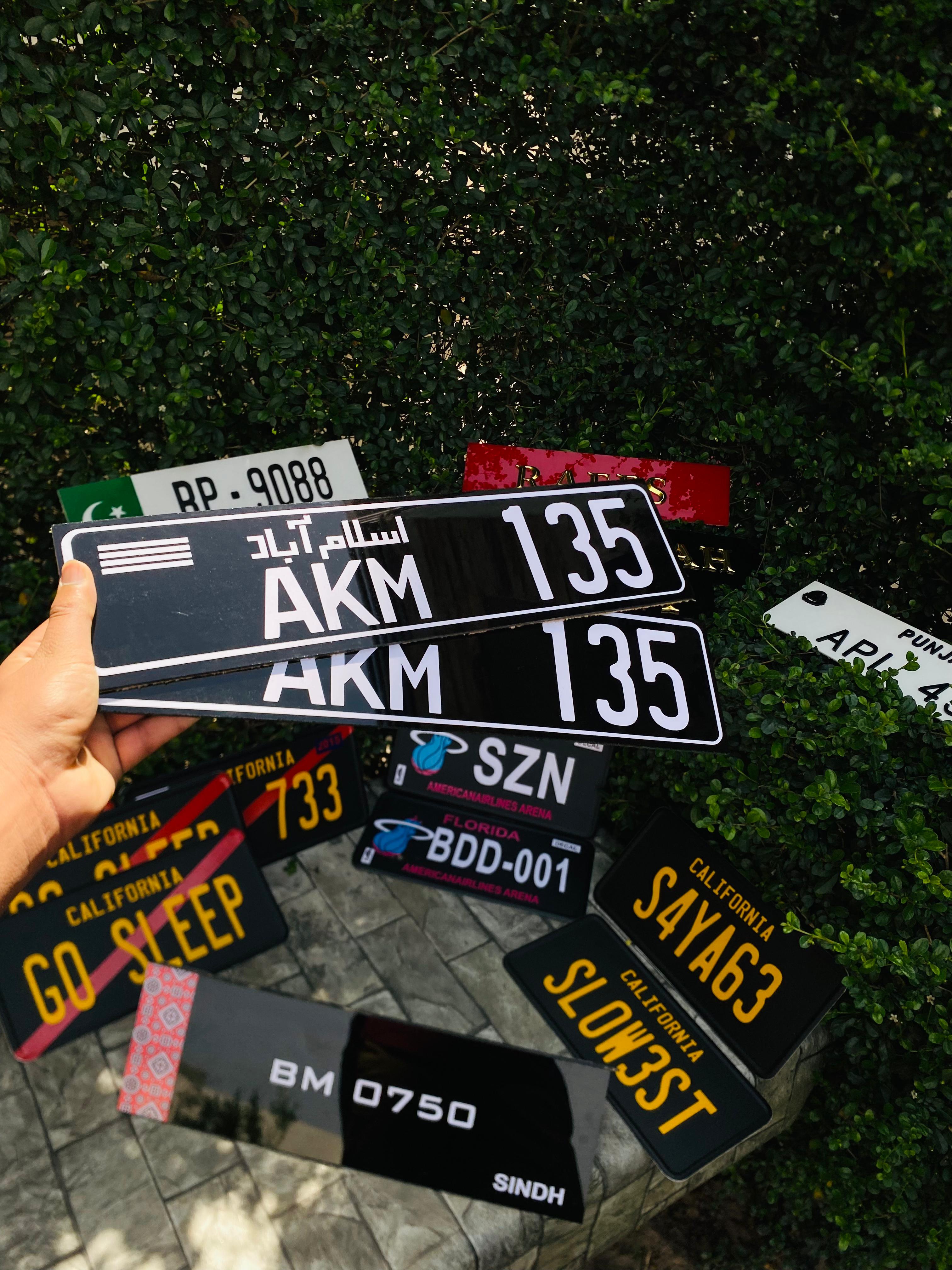 🇵🇰 Custom Pakistan Sticker Number Plates - Styles 🚗✨