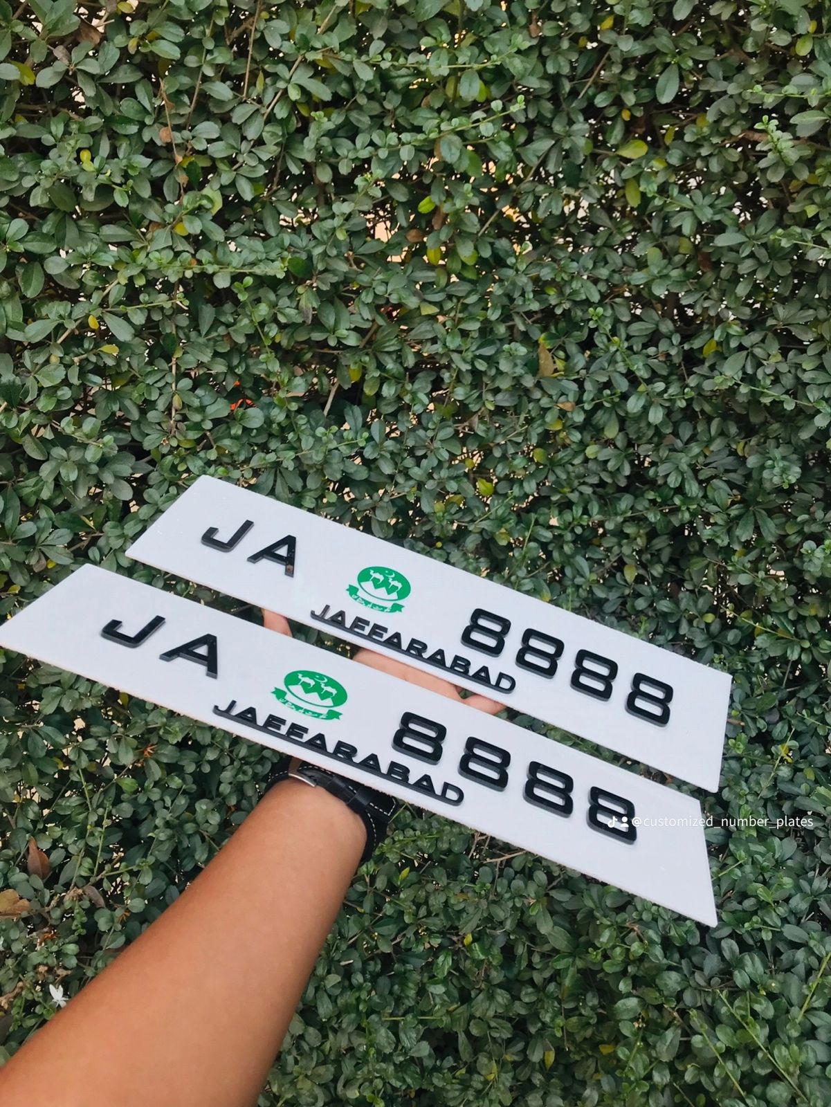 🚘 Custom Jaffarabad Acrylic Number Plate – Embossed 3D Text  🇵🇰✨