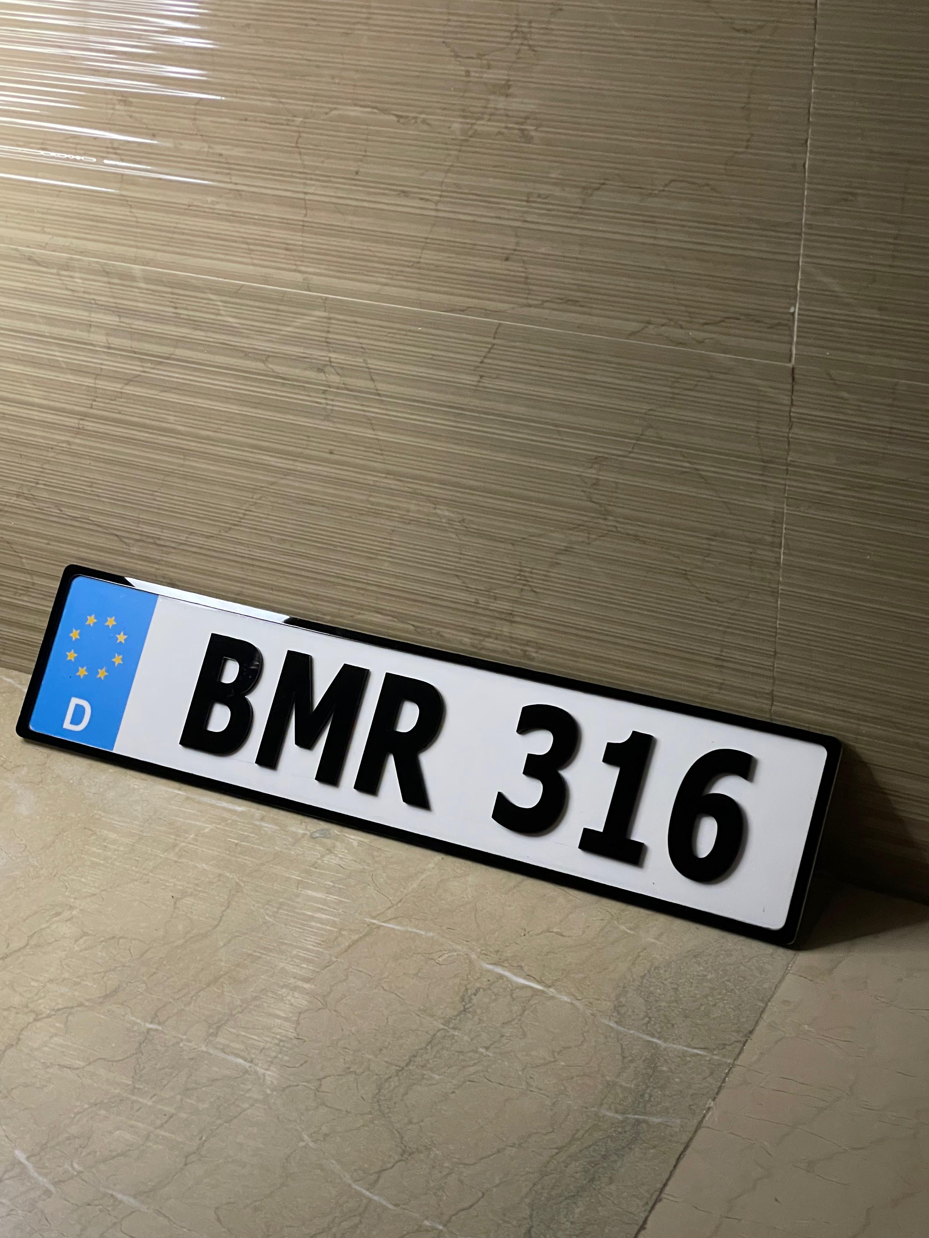 Acrylic | Style Number Plate |  Border Plate 🚘✨