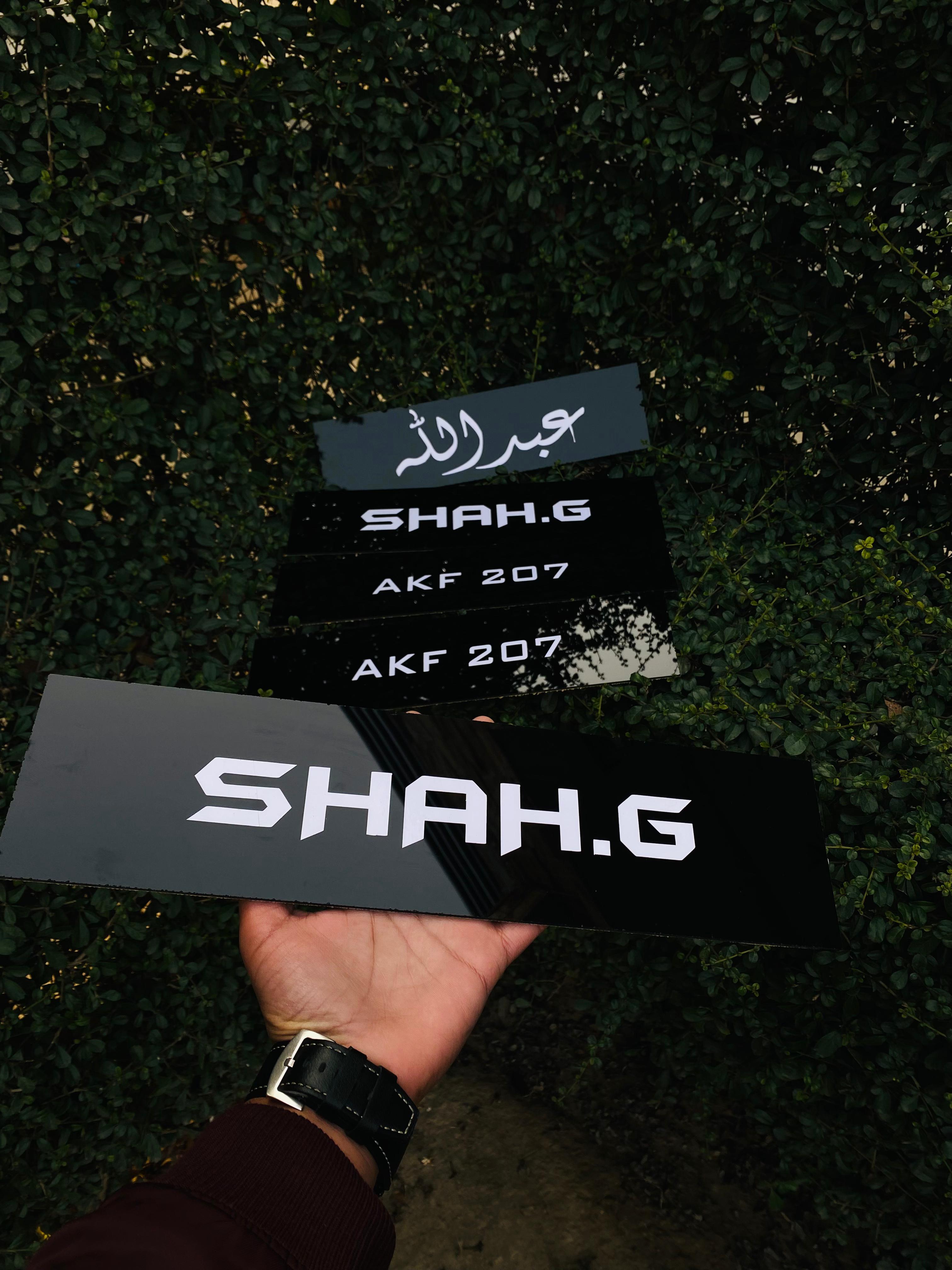 ✨ Glossy Black Acrylic Name Plate – Custom 3D Text